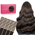 WENNALIFE Tape in Hair Extensions Human Hair, 40pcs 100g 18 inch Light Dark Brown Hair Extensions Real Human Hair Straight Tape in Extensions Invisible Human Hair Extensions Real Hair Extensions