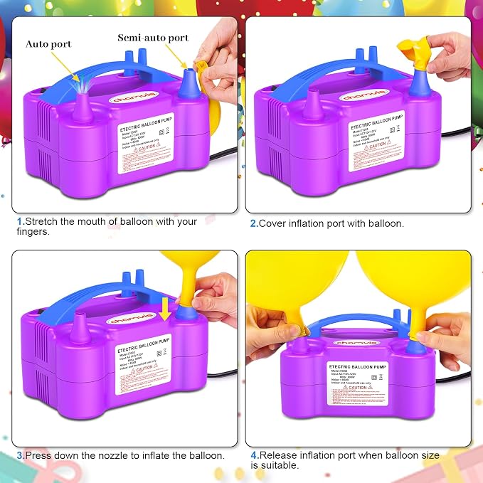 chamvis Balloon Pump Electric, Balloon Air Pump Inflate Pump - Image 2