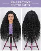 13x6 Deep Wave Lace Front Wigs Human Hair 180% Density curly human hair wig for Women 13x6 Wet and Wavy HD Transparent Lace Frontal Wigs Human Hair Pre Plucked with Natural Baby Hair 22inch