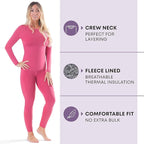 Rocky Thermal Underwear Women Long Johns Womens Thermals Top Bottom Set Fleece Lined Under Wear Clothes Base Layer Thermals