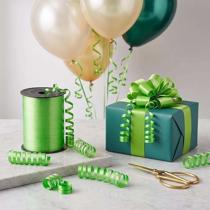 Green Curling Ribbon 600 Yd - Image 2