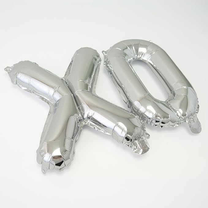 52 Pcs 16 Inch Silver Letter Foil Balloons, 2 Sets of A-Z, Mylar Metallic - Image 7