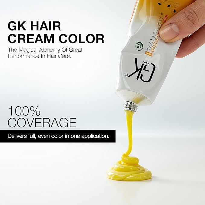 GK HAIR Global Keratin Coffee 4.93 Hair Color Cream Tube (3.4 Fl Oz/100ml) + 20 Volume Developer (5 Fl Oz/150ml) - Professional Permanent Long Lasting Toner Dye