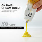 GK HAIR Global Keratin Natural 3 Dark Brown Hair Color Cream Tube (3.4 Fl Oz/100ml) + 20 Volume Developer (5 Fl Oz/150ml) - Professional Permanent Long Lasting Toner Dye