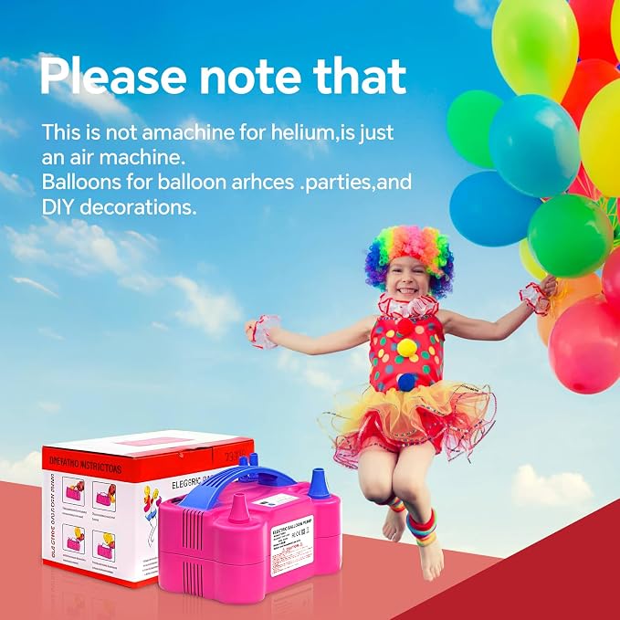 Electric Balloon Pump, 110V 600W Portable Dual Nozzles Balloon Pump, Air Pump - Image 9