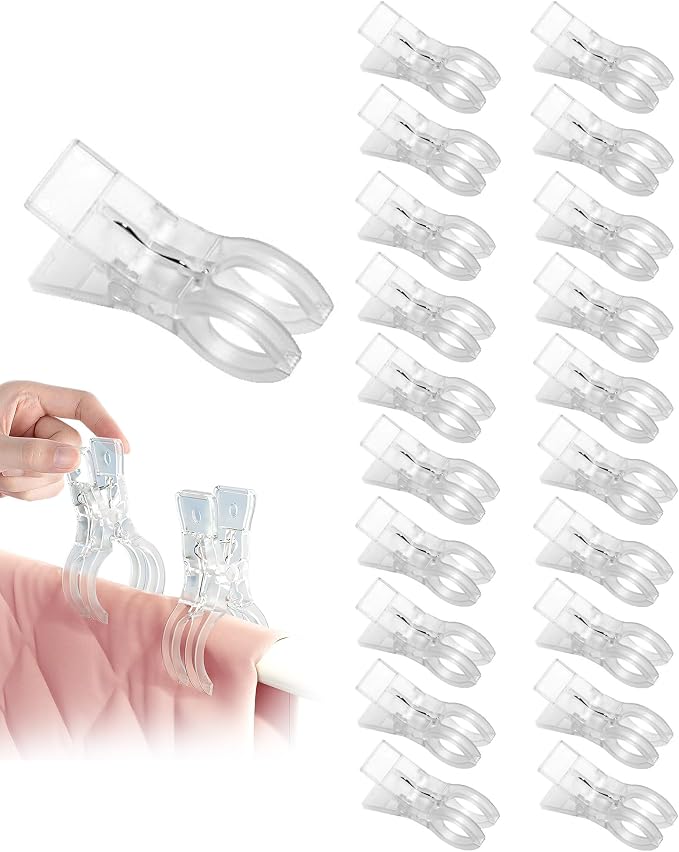 Esvara Clear Plastic Clips, 20 Pack 3.5 Inch Transparent Spring Clips by Unknown