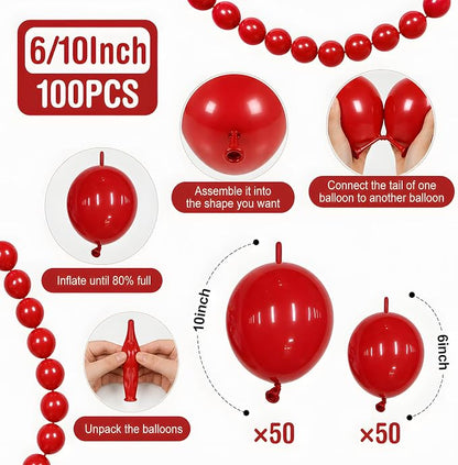 Red Linking Balloons - Image 2