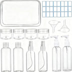 14 Pack Travel Bottles for Toiletries - TSA Approved Leak-Proof Squeezable Containers for Shampoo, Conditioner, Lotion, and Body Wash - Convenient and Practical Travel Accessories