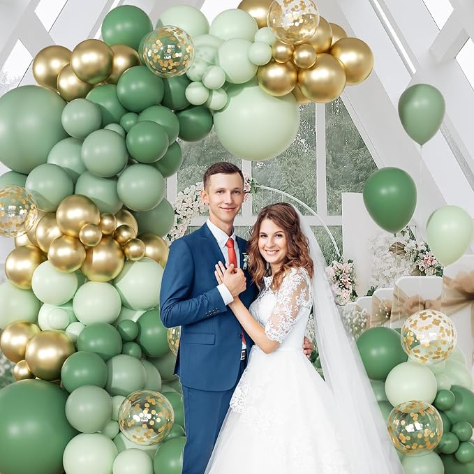 147pcs Sage Green Balloon Garland Arch Kit - Image 7