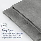 King Pillow Cases Set of 2 - Ultra Soft Hotel Quality Pillowcase Covers - Comfy, Cozy & Wrinkle Free - Shrinkage and Fade Resistant - Machine Washable Pillow Protectors - 2 Piece Set - Heathered Grey