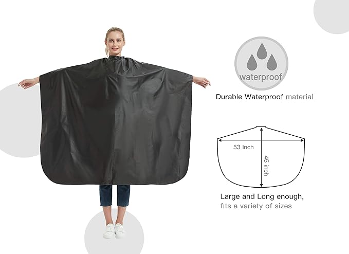 PERFEHAIR All Purpose Styling Chemical Hair Cutting Cape, Salon Barber Stylist Coloring Shampoo Waterproof Clients Gown Smock Capes