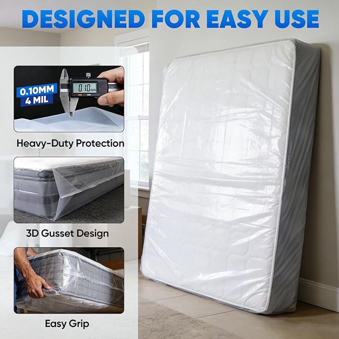 TICONN 2PK Plastic Mattress Bag - Image 2