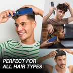 RHOS Hair Brush for Men - Detangler Hair Brush for Styling/Massage - Nylon Bristles for Wet & Dry Hair, Bangs, Thin, Short Hair - Gray