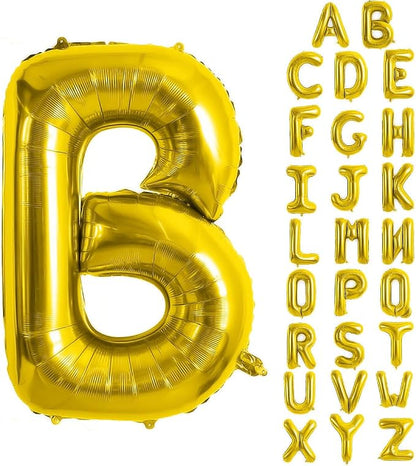 Gold Letter Balloons 40 Inch Large Letter B Balloon Aluminum | Foil Mylar Big by YUNSHANGMO
