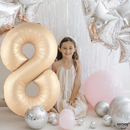 KatchOn Caramel Number 8 Balloon 40 Inch | Number 8 Balloons - Image 3