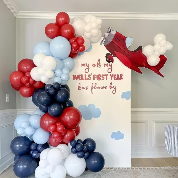 Red White and Blue Baseball Balloons - Image 5