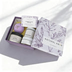 Natural Amor 5-Piece Lavender Spa Gift Set – Bath Bomb, Body Butter, Bar Soap, Bath Salt, Candle – Relaxing Self Care Kit for Women – Gift Box for Birthday, Thank You, Get Well