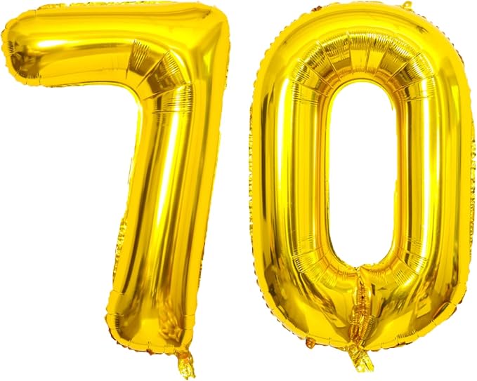 Gold Number Balloons Birthday Balloons by United-UnicornsParty