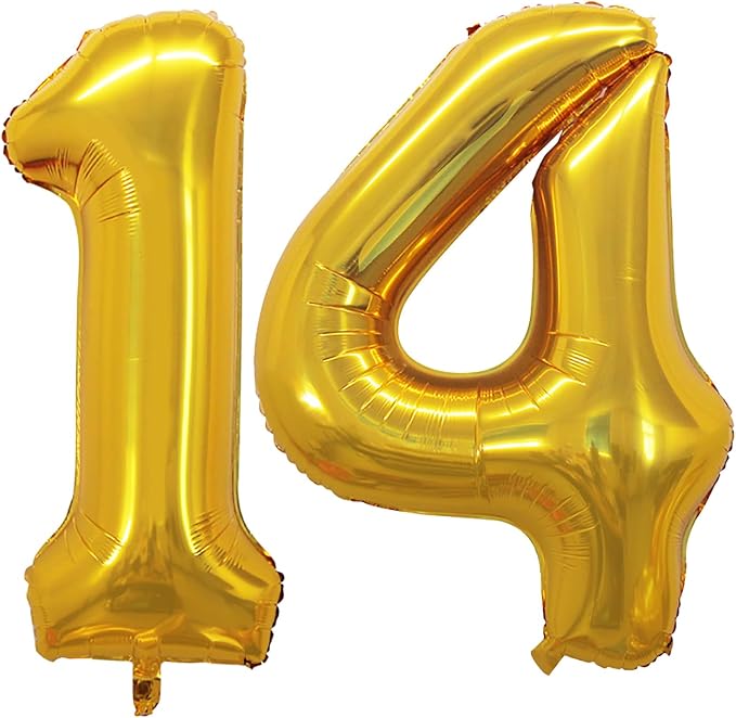 Number 14 Balloons for 14th Birthday Sweet 14 Party Decorations, 42 Inch Jumbo by GOER