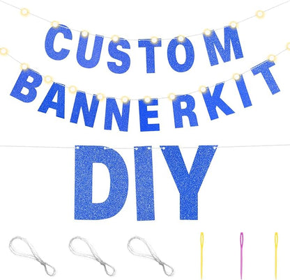 TaoBary 112 Pcs DIY Letter Kit Glitter Customizable Banner Letters Include 107 - Image 5