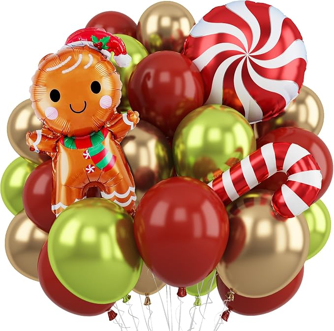 Red and Green Christmas Balloon by Froova