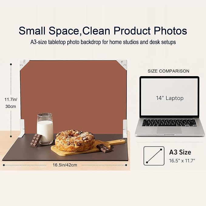 Yoocheese Photo Backdrop for Product Photography, 16.5×11.7in Compact Kit | - Image 6