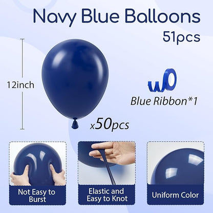 Navy Blue Balloons 12 inch - Image 2