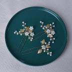 Hair Accessories, 3pcs Gold Hair Pins for Women's Wedding, Bridesmaid, Flower Girl (Gold)