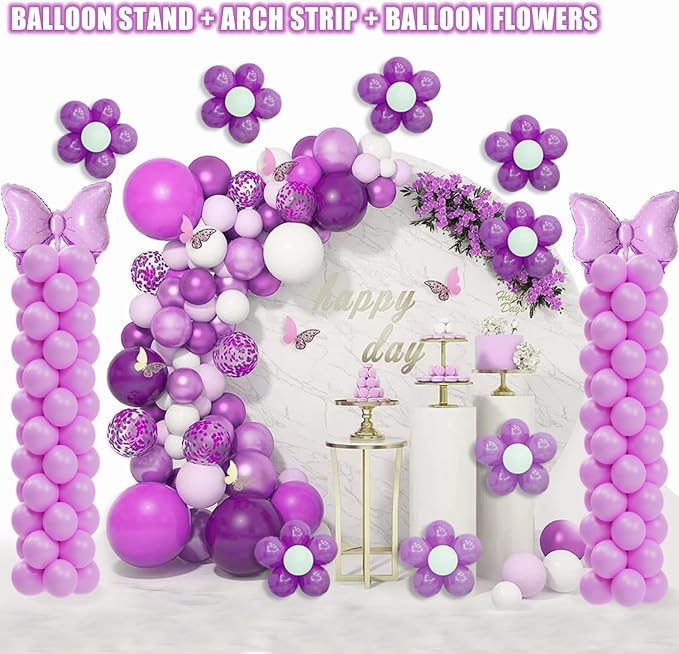 Balloon Column Stand Kit Set of 2, 7ft Height Adjustable Balloon Arch Kit - Image 3