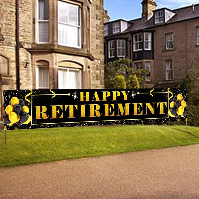Large "Happy Retirement Banner" 118.2 inches×19.7 inches Extra Large Birthday by Unknown