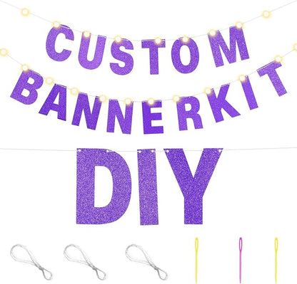 TaoBary 112 Pcs DIY Letter Kit Glitter Customizable Banner Letters Include 107 - Image 4
