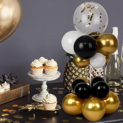 Gejoy 8 Sets Black and Gold Balloon Column Table Centerpiece Reusable Table - Image 5