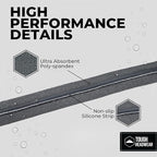 Tough Headwear Thin Elastic Headbands for Men - Sports Hair Head Band for Women & Men - Non Slip Mens Workout Headband - Running or Soccer Headband - 6-Pack
