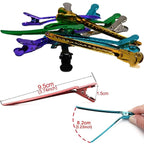 12 Pcs Metal Duckbill Hair Clips for Hair Sectioning Alligator Hair Clips for Styling Dividing Duck Bill Clips with Anti-Slip Holes Salon Barber Styling Tools