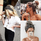 DRESHOW 6 PCS Adjustable Headbands for Women Knotted Headbands Elastic Non-Slip Fashion Hair Bands for Workout Sports Running Yoga