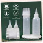 Pimoys Hair Oil Applicator Bottles Dye Brush for Women Scalp, Hair Color Products Things with Root Comb, White 2 Pack