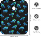 Full Coverage Haircut Barber Cape Cover, Hairdressing Haircut Apron Cool Cyan Wolf Haircut Cloth Wrap Protector for Hair Cutting
