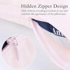 Silk Pillowcase for Hair and Skin 2 Pack 100% Mulberry Silk Bed Pillowcase Hypoallergenic Soft Breathable Both Sides Silk Pillow Case with Hidden Zipper, Pillow Cases (King, Light Pink)