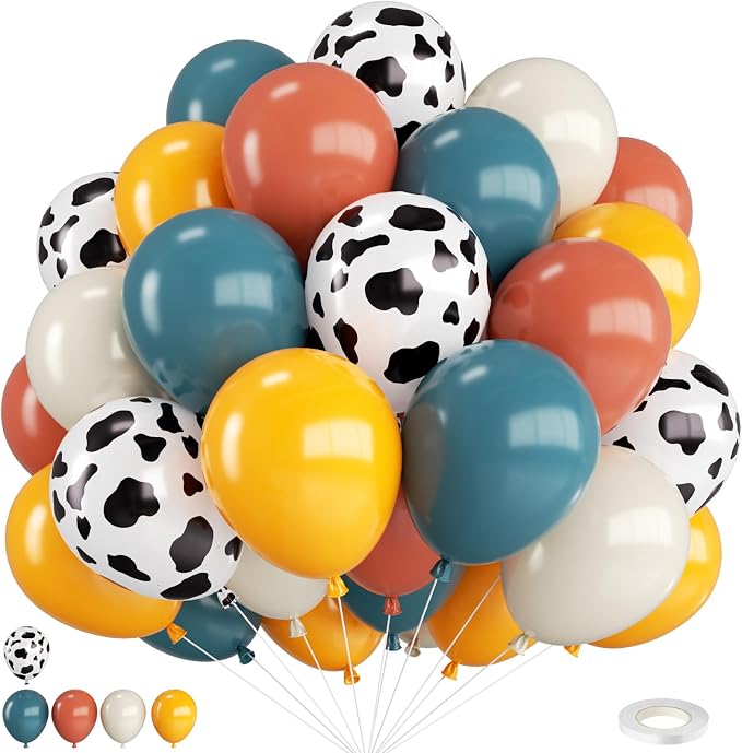 Retro Balloons for Baby Shower Birthday Party Decorations | 12-inch burnt orange by FunHot