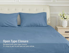 Sunflower Queen Pillowcases Set of 2, 100% Cotton Queen Pillow Cases 2, 20×30 inches Copen Blue, Soft and Breathable