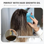 FREATECH Massager Shampoo Brush with Soft Silicone Bristles for Scalp Care, Shower Hair Scalp Scrubber Exfoliator for Dandruff Removal and Hair Growth, Wet & Dry for Men, Women and Kids, Light Blue