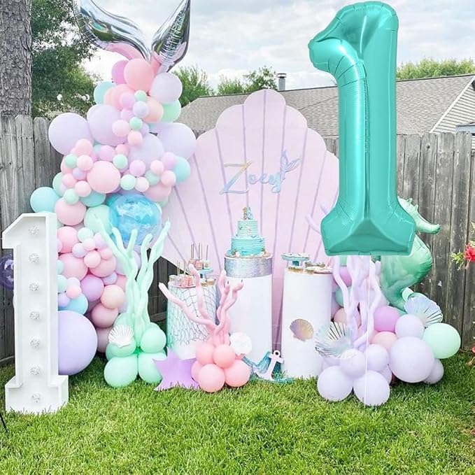TONIFUL 40 Inch Large Teal Blue Number 13 Balloons Giant Digital 13 or 31 - Image 5
