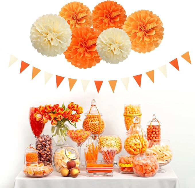 Orange Beige Fall Baby-Shower Party-Decorations - Image 6