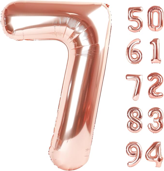Rose Gold 7 Balloon by IWERP