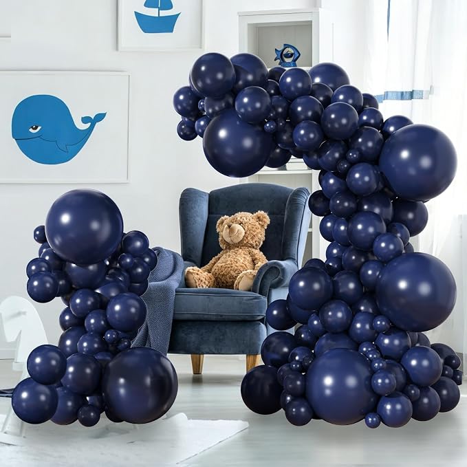 Ouddy Party 129Pcs Navy Blue Balloons Different Sizes 18 12 10 5 Inch | 6Pcs - Image 6