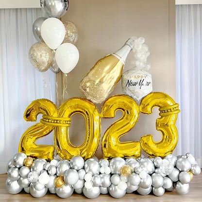 Gold Number Balloons Birthday Balloons - Image 4