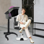 Hair Steamer, 7 Light Professional Standing Deep Conditioning Hair Steamer with Care Hood, 700W Height Adjust Ozone Household Hair Care Oil Treatment Dyeing Machine for Salons, Barbershops