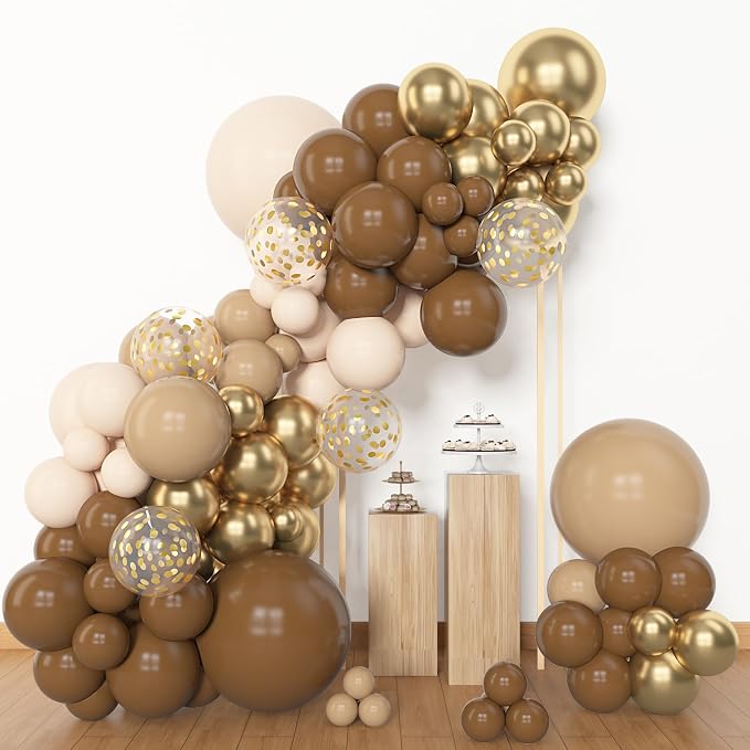 Amandir 153pcs Brown Balloon Garland Arch Kit Different Sizes 18 12 10 5 in | - Image 4