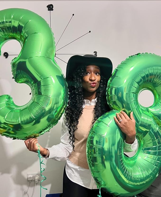 Green Number 3 Balloon 40 Inch, 3rd Birthday Party Decorations Men Women | Foil - Image 9