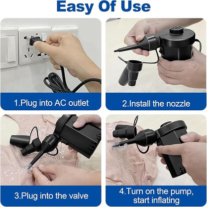 Electric Air Pump for Pool Inflatables: 2 in 1 Inflator Deflator | Portable - Image 6